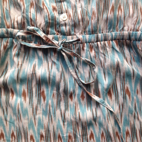 NWOT Anthropologie Lilka Ruffled Ikat Chemise Dress - Picture 5 of 6